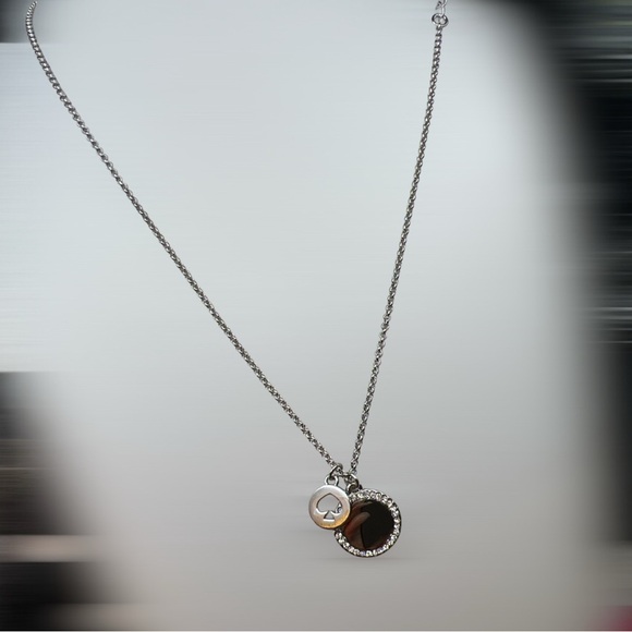 NWT♠️Kate Spade Silver Spade ♠️ MIRRIOR Charm Necklace - Picture 3 of 6